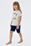 Girl's Beige Capri Set - 3