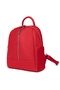 Silvio red genuine leather backpack