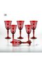 Crystal Decor Colorful Set of 6 Glasses, Water Glasses, Soft Drink Glasses - 2