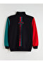 Mg Trenden Black Color Block Men's Zippered Sweatshirt - 6