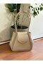 Women's Shoulder Bag with Snap Fasteners on the Sides - 2