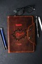 Genuine Leather Brown Agenda Cover – “Organized Chaos Inside” Edition |   Handmade & Gift - 5
