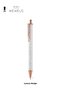 White Glitter Luxury Ballpoint Pen with White Rose Detail