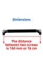 Furniture Kitchen Cabinet Drawer Cupboard Handles Cover Handle Knob Black 160 mm Metal Handle - 3