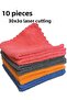 10 Pieces Laser Cut 30X30 Microfiber Cloth - 4