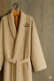 Premium Gofret Pattern Beige Luxury Bathrobe, Dowry Bathrobe, Standard Size - L/Xl.