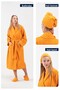 Cottonverse 3-Piece Bathrobe Set - 100% Cotton Bathrobe, Hair Cap, Headband Unisex