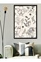 Minimal Women's Drawing One Piece Black Wooden Framed Painting