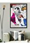 Modern Newspaper Paper One Piece Black Wooden Framed Painting