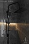 Robot Shower Set Diamond Black Color Shower Set Handheld Overhead Showerheads Spiral Joint Set Robot Shower - 2