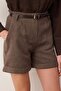Brown Cashew Belted Shorts & Bermuda Twoaw26Sr00037 - 3