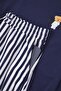 Lacivert Regular Çizgili Couple/Çift Örme Pijama Takımı TMNAW25PT00049 - 2