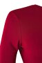 Bordo Premium Yumuşak Kumaşlı Viskon Bisiklet Yaka Crop Esnek Örme Bluz TBBAW25AF00027 - 6