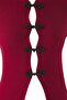 Bordo Premium/Özel İplikli Fitted/Vücuda Oturan Aksesuar Detaylı Triko Hırka TWOAW26HI00201 - 6