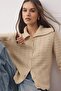 Stone Turn-Down Collar Pointelle Fitted Knitwear Cardigan Twoaw26Hi00073 - 6