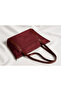 Charm Detailed Daily Claret Red Women's Shoulder Bag - 6