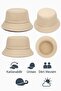 Unisex Bucket Fisherman Hat – Light Beige, Foldable, All-Season Use - 5