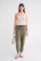 4436 Women's Linen Striped Shalwar Trousers Antique Khaki