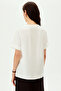 Heart Stone Detailed Crew Neck Cotton Regular Knitted T-Shirt - 5