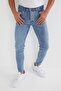 Men's Slim Fit Stretch Fabric Jeans Ice Blue - 2