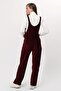 Myra6113 - Burgundy Velvet Maternity Salopet - 5