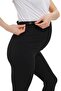 Myra8140 Gathering Ribbed Seasonal Adjustable Waist Maternity Leggings - 5