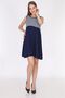5801 - Navy Blue Striped Top Black Sleeveless Breastfeeding Dress - 2