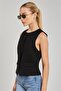 Women's Polyviscon Vest with Pocket Cover - Black - 4