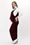 Myra6113 - Burgundy Velvet Maternity Salopet - 3