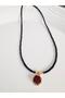 Burgundy Velvet Rose Necklace 45 cm - 5
