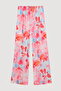 Floral Patterned Wide Leg Trousers Pink - 2