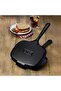 Cast Rectangular Grill Toaster Cast Iron Solid Handle Size 18x26cm - 4