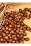 12X14 mm Tan Brown Oval Wooden Beads (50 Grams 62 Pieces) Macrame Bag Design Board Hole Diameter 5 mm - 3