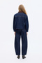 High Waist Baggy Jeans Trousers Navy Blue - 5
