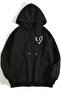 Unisex Heart Printed Oversize Sweatshirt