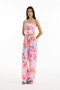 Floral Patterned Wide Leg Trousers Pink - 3