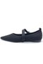 Feles Belt Detailed Pointed Toe Women's Ballerina Shoes Black - 3
