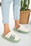 Women's House Slippers Plush Sweet Frog Figured Slippers Dowry and Bundle Slippers Do Not Make Noise Thick Sole - 6