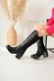 Sesen Women's Black Diver Boots with Stretch Fabric Detail and Flexible Conch - 4