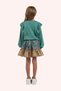 Girl's Green Blouse with Elastic Waist - 2