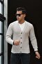 Nopenli Knitted Buttoned Cardigan - Ecru - 2