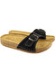 Women's Summer Insole Genuine Leather Single Buckle Adjustable Comfortable Sole Daily Slippers - 2