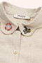 Girl's Collar Embroidery Detailed Beige Shirt - 7