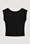 Backless Basic Blouse Black - 2