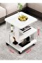 Multipurpose 3 Tiers Modern Unique Shape Design Nightstand End Table Movable Coffee Table Side Table - 3