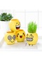 6-Pieces Creative Design Garden Plant Pot Cartoon Emoticons Pattern Pots for Home Decoration 5.5x6.5 - 5