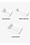 3 Pieces Multipurpose Drawer Organizer Tray Drawer Dividers Storage Bins For Bathroom Vanity Accesso - 3