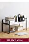 1-Piece Multipurpose Desktop Bookshelf Bookend Magazines Storage Rack Metal Bookcase Desk Organizer - 2