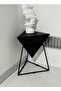 1-Piece Multipurpose Modern Geometric Design Side Table Small Rustic Weather Resistant Indoor Outdoo - 2
