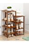 Multipurpose Multi-Tiers Bamboo Shoe Rack Storage Shelf Entryway Display Rack - 2